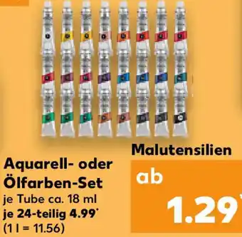 Kaufland TALENTUS Aquarell oder Ölfarben-Set Angebot