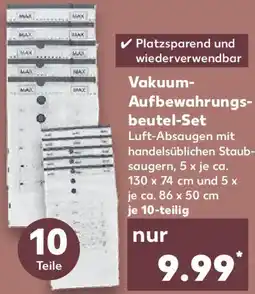 Kaufland Vakuum Aufbewahrungsbeutel-Set Angebot