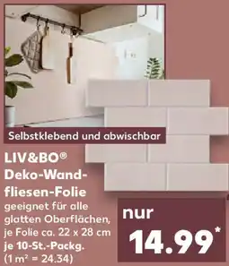 Kaufland LIV&BO Deko-Wandfliesen-Folie Angebot