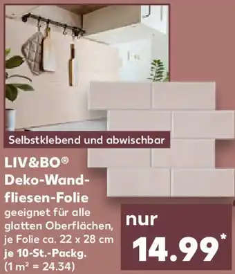 Kaufland LIV&BO Deko-Wandfliesen-Folie Angebot