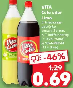 Kaufland VITA Cola oder Limo Angebot
