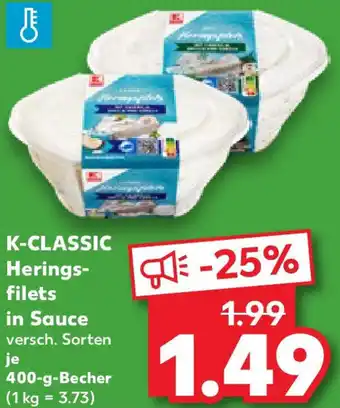 Kaufland K-CLASSIC Heringsfilets in Sauce Angebot