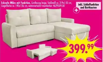 Möbel Boss Ecksofa Miles mit Funktion Angebot