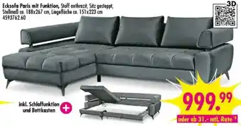 Möbel Boss Ecksofa Paris mit Funktion Angebot