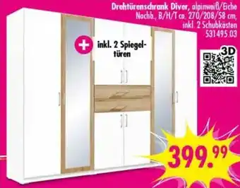 Möbel Boss Drehtürenschrank Diver Angebot
