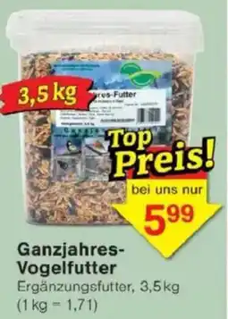 Jawoll Ganzjahres- Ganzjahres- Vogelfutter Ergänzungsfutter, 3,5kg (1 kg = 1,71) Angebot
