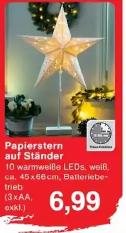 Jawoll Papierstern auf Ständer Angebot