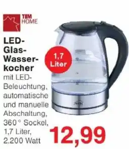 Jawoll TIM HOME LED- Glas- Wasser- kocher Angebot