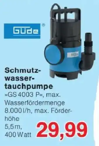 Jawoll Güde Schmutz- wasser- tauchpumpe Angebot