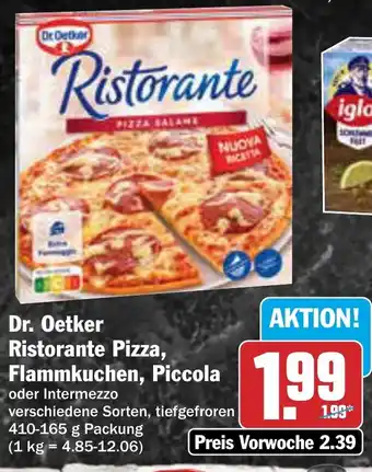 AEZ Dr. Oetker Ristorante Pizza, Flammkuchen, Piccola Angebot