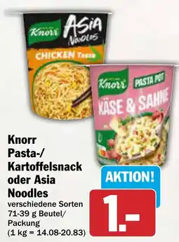 AEZ Knorr Pasta-/ Kartoffelsnack oder Asia Noodles Angebot