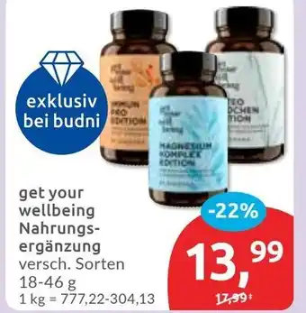 Budni get your wellbeing Nahrungsergänzung Angebot