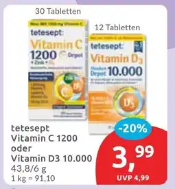 Budni tetesept: Vitamin C tetesept 1200 oder Vitamin D Angebot