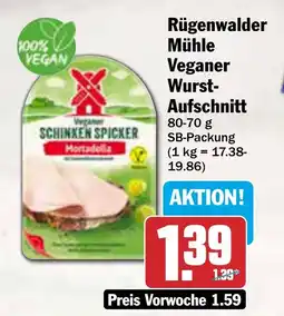 AEZ Rügenwalder Mühle Veganer Wurst- Aufschnitt Angebot