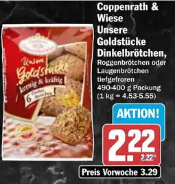 AEZ Coppenrath & Wiese Unsere Goldstücke Dinkelbrötchen Angebot