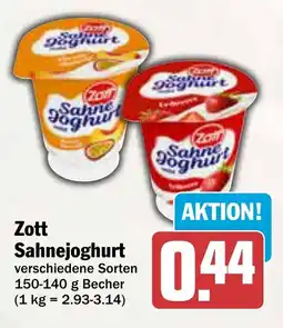 AEZ Zott Sahnejoghurt Angebot