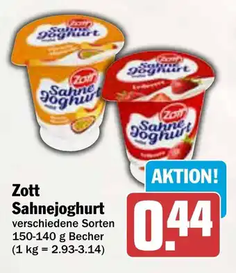 AEZ Zott Sahnejoghurt Angebot