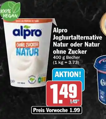AEZ Alpro Joghurtalternative Natur oder Natur Angebot