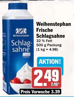 AEZ Weihenstephan Frische Schlagsahne Angebot