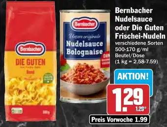 AEZ Bernbacher Nudelsauce oder Die Guten Frischei-Nudeln Angebot