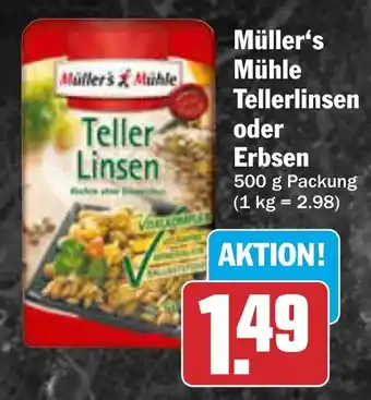 AEZ Müller's Mühle Tellerlinsen oder Erbsen Angebot