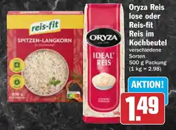 AEZ Oryza Reis lose oder Reis-fit Reis im Kochbeutel Angebot