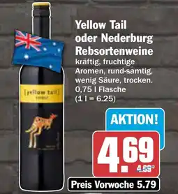AEZ Yellow Tail oder Nederburg Rebsortenweine Angebot