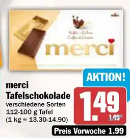 AEZ merci Tafelschokolade Angebot