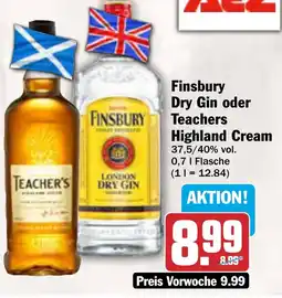 AEZ Finsbury Dry Gin oder Teachers Highland Cream Angebot