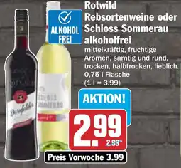 AEZ Rotwild Rebsortenweine oder Schloss Sommerau alkoholfrei Angebot