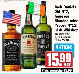 AEZ Jack Daniels Old N°7, Jameson Blended oder Proper N°12 Irish Whiskey Angebot