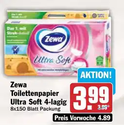 AEZ Zewa Toilettenpapier Ultra Soft 4-lagig Angebot