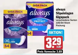 AEZ always Slipeinlagen Gigapack Angebot