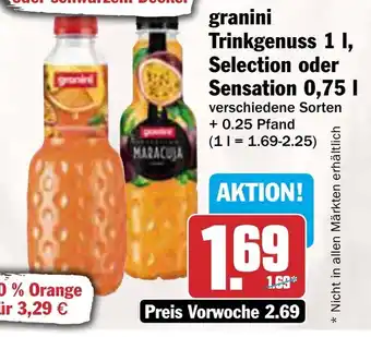 AEZ granini Trinkgenuss 1 I, Selection oder Sensation Angebot