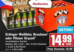 AEZ Erdinger Weißbier, Brauhaus* oder Pilsner Urquell Angebot