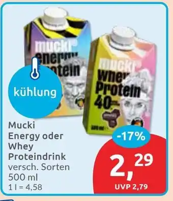 Budni Mucki Energy oder Whey Proteindrink Angebot