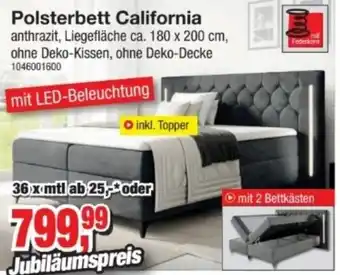 Möbelfundgrube Polsterbett California Angebot