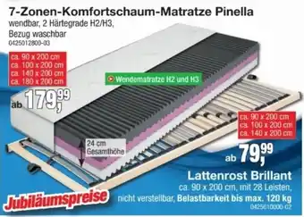 Möbelfundgrube 7-Zonen-Komfortschaum-Matratze Pinella Angebot