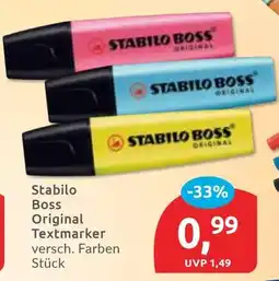 Budni Stabilo Boss Original Textmarker Angebot