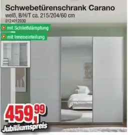 Möbelfundgrube Schwebetürenschrank Carano Angebot