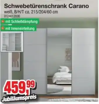 Möbelfundgrube Schwebetürenschrank Carano Angebot