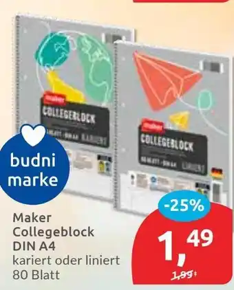 Budni Maker Collegeblock Angebot