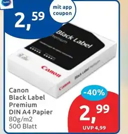 Budni Canon Black Label Premium DIN A4 Papier Angebot