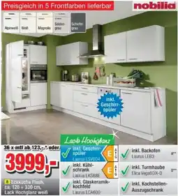 Möbelfundgrube Eckküche Flash, ca. 120 + 330 cm Angebot