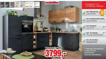 Möbelfundgrube nobilia Eckküche Laser/Structura, ca. 305 x 185 cm Angebot