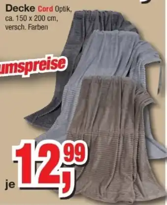 Möbelfundgrube Decke Cord Optik Angebot