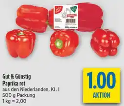 diska Gut & Günstig Paprika rot Angebot