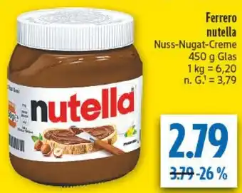 diska Ferrero nutella Angebot