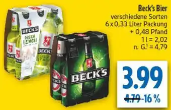 diska Beck's Bier Angebot