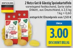 diska 2 Netze Gut & Günstig Speisekartoffeln Angebot